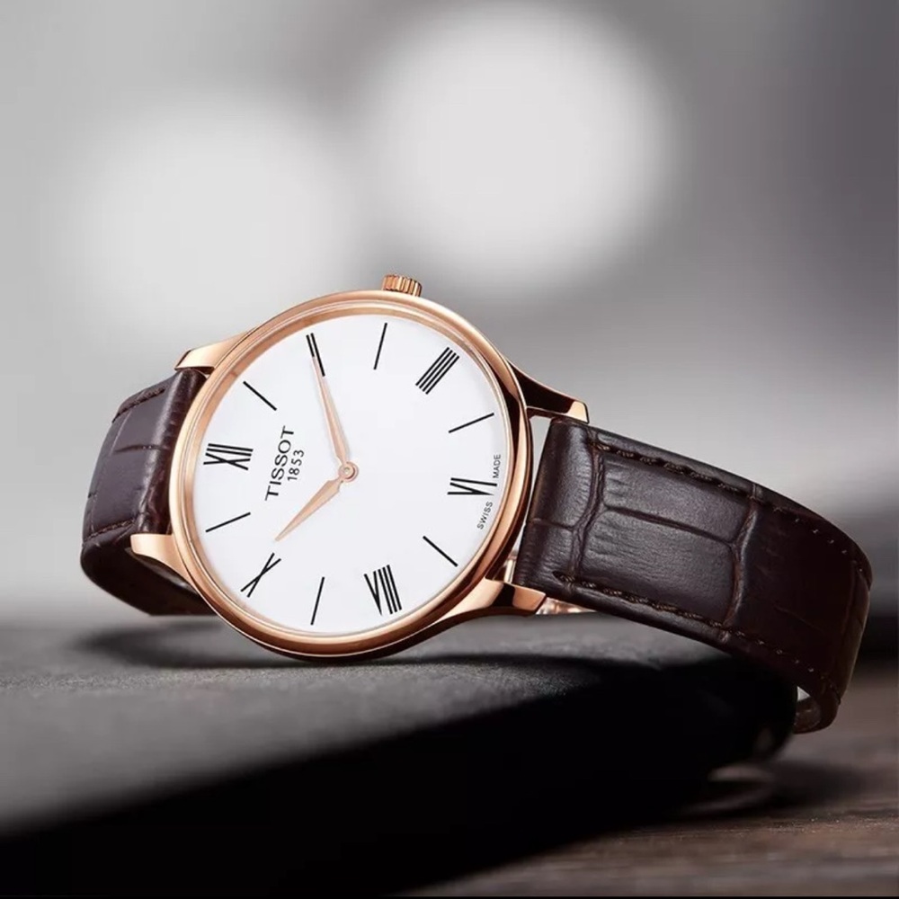 Tissot Tradition 5.5 Leather Strap Mens Quartz Watch